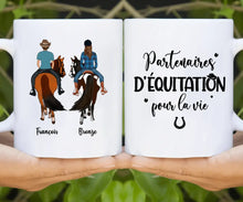 Charger l'image dans la galerie, Jusqu'à 3 chevaux, mug cheval personnalisable, tasse cheval, partenaires d'équitation pour la vie