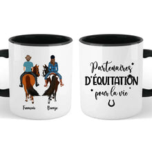 Charger l'image dans la galerie, Jusqu'à 3 chevaux, mug cheval personnalisable, tasse cheval, partenaires d'équitation pour la vie