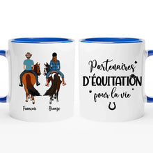 Charger l'image dans la galerie, Jusqu'à 3 chevaux, mug cheval personnalisable, tasse cheval, partenaires d'équitation pour la vie