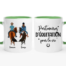 Charger l'image dans la galerie, Jusqu'à 3 chevaux, mug cheval personnalisable, tasse cheval, partenaires d'équitation pour la vie