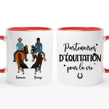 Charger l'image dans la galerie, Jusqu'à 3 chevaux, mug cheval personnalisable, tasse cheval, partenaires d'équitation pour la vie