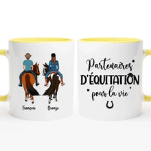 Charger l'image dans la galerie, Jusqu'à 3 chevaux, mug cheval personnalisable, tasse cheval, partenaires d'équitation pour la vie