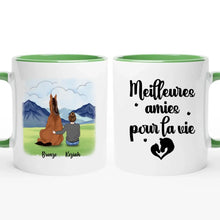 Charger l'image dans la galerie, Jusqu'à 2 chevaux, mug cheval personnalisable, juste une femme qui aime les chevaux