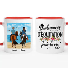 Charger l'image dans la galerie, Jusqu'à 3 personnes, Mug cheval personnalisable, partenaires d'équitation pour la vie