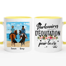 Charger l'image dans la galerie, Jusqu'à 3 personnes, Mug cheval personnalisable, partenaires d'équitation pour la vie