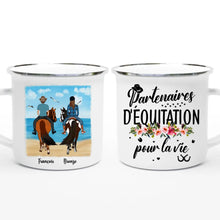 Charger l'image dans la galerie, Jusqu'à 3 personnes, Mug cheval personnalisable, partenaires d'équitation pour la vie