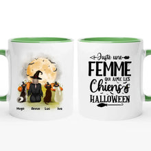 Charger l'image dans la galerie, Jusqu'à 6 chiens, mug personnalisé chien, tasse Halloween maman chien, femme qui aime les chiens