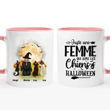 Charger l'image dans la galerie, Jusqu'à 6 chiens, mug personnalisé chien, tasse Halloween maman chien, femme qui aime les chiens
