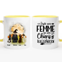 Charger l'image dans la galerie, Jusqu'à 6 chiens, mug personnalisé chien, tasse Halloween maman chien, femme qui aime les chiens