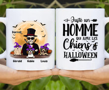 Charger l'image dans la galerie, Jusqu'à 6 chiens, mug chien personnalisé, tasse Halloween Papa chien, homme qui aime les chiens