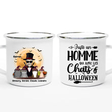 Charger l'image dans la galerie, Jusqu'à 4 chats, mug chat personnalisé, tasse papa chat Halloween, homme qui aime les chats