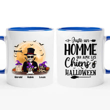 Charger l'image dans la galerie, Jusqu'à 6 chiens, mug chien personnalisé, tasse Halloween Papa chien, homme qui aime les chiens