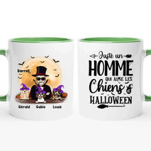 Charger l'image dans la galerie, Jusqu'à 6 chiens, mug chien personnalisé, tasse Halloween Papa chien, homme qui aime les chiens