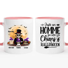 Charger l'image dans la galerie, Jusqu'à 6 chiens, mug chien personnalisé, tasse Halloween Papa chien, homme qui aime les chiens
