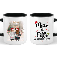 Charger l'image dans la galerie, Jusqu'à 4 filles, Mug personnalisé maman, Tasse Mère et Filles à Jamais liées, cadeau mère en fille pour Noël