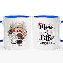 Charger l'image dans la galerie, Jusqu'à 4 filles, Mug personnalisé maman, Tasse Mère et Filles à Jamais liées, cadeau mère en fille pour Noël