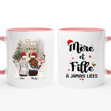 Charger l'image dans la galerie, Jusqu'à 4 filles, Mug personnalisé maman, Tasse Mère et Filles à Jamais liées, cadeau mère en fille pour Noël