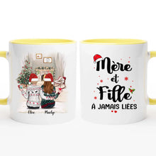 Charger l'image dans la galerie, Jusqu'à 4 filles, Mug personnalisé maman, Tasse Mère et Filles à Jamais liées, cadeau mère en fille pour Noël