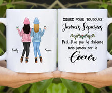 Charger l'image dans la galerie, Jusqu'à 6 filles, Tasse personnalisée soeur, Cadeaux de Noël pour son amie, Sœurs pour toujours jamais séparées
