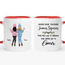Charger l'image dans la galerie, Jusqu'à 6 filles, Tasse personnalisée soeur, Cadeaux de Noël pour son amie, Sœurs pour toujours jamais séparées