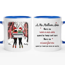 Charger l'image dans la galerie, Jusqu'à 6 filles, Mug personnalisé meilleure amie, Noël tasse meilleure amie, cadeau de noël personnalisé
