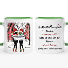 Charger l'image dans la galerie, Jusqu'à 6 filles, Mug personnalisé meilleure amie, Noël tasse meilleure amie, cadeau de noël personnalisé