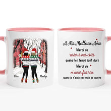 Charger l'image dans la galerie, Jusqu'à 6 filles, Mug personnalisé meilleure amie, Noël tasse meilleure amie, cadeau de noël personnalisé