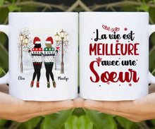 Charger l'image dans la galerie, Jusqu'à 6 filles, Tasse personnalisée soeur, Noël mug personnalisé soeur, cadeau de noël pour les amis