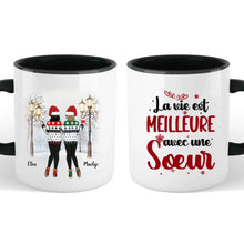 Charger l'image dans la galerie, Jusqu'à 6 filles, Tasse personnalisée soeur, Noël mug personnalisé soeur, cadeau de noël pour les amis