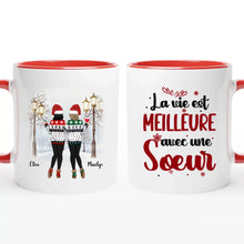 Charger l'image dans la galerie, Jusqu'à 6 filles, Tasse personnalisée soeur, Noël mug personnalisé soeur, cadeau de noël pour les amis