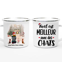 Charger l'image dans la galerie, Jusqu'à 7 chats, Mug chat personnalisé, mug maman chat, Noël est meilleur avec des chats