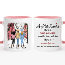Charger l'image dans la galerie, Jusqu'à 6 filles, Mug personnalisé pour les sœurs, tasse personnalisée soeur