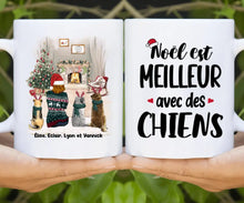 Charger l'image dans la galerie, Jusqu'à 6 chiens, Maman chien, mug personnalisé chien, Noël est meilleur avec des chiens