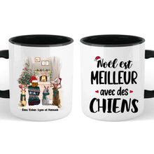 Charger l'image dans la galerie, Jusqu'à 6 chiens, Maman chien, mug personnalisé chien, Noël est meilleur avec des chiens