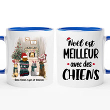 Charger l'image dans la galerie, Jusqu'à 6 chiens, Maman chien, mug personnalisé chien, Noël est meilleur avec des chiens
