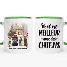 Charger l'image dans la galerie, Jusqu'à 6 chiens, Maman chien, mug personnalisé chien, Noël est meilleur avec des chiens