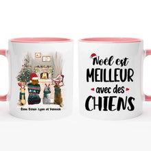 Charger l'image dans la galerie, Jusqu'à 6 chiens, Maman chien, mug personnalisé chien, Noël est meilleur avec des chiens
