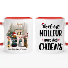Charger l'image dans la galerie, Jusqu'à 6 chiens, Maman chien, mug personnalisé chien, Noël est meilleur avec des chiens