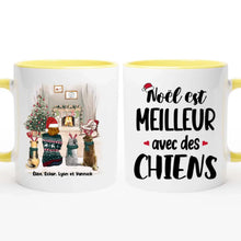 Charger l'image dans la galerie, Jusqu'à 6 chiens, Maman chien, mug personnalisé chien, Noël est meilleur avec des chiens