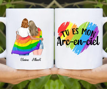 Charger l'image dans la galerie, Tasse personnalisé Couple LGBT - Vous êtes mon arc-en-ciel, jusqu'à 3 types de couples