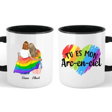 Charger l'image dans la galerie, Tasse personnalisé Couple LGBT - Vous êtes mon arc-en-ciel, jusqu'à 3 types de couples