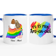 Charger l'image dans la galerie, Tasse personnalisé Couple LGBT - Vous êtes mon arc-en-ciel, jusqu'à 3 types de couples