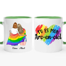 Charger l'image dans la galerie, Tasse personnalisé Couple LGBT - Vous êtes mon arc-en-ciel, jusqu'à 3 types de couples