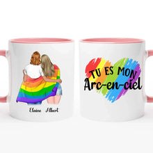 Charger l'image dans la galerie, Tasse personnalisé Couple LGBT - Vous êtes mon arc-en-ciel, jusqu'à 3 types de couples