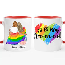 Charger l'image dans la galerie, Tasse personnalisé Couple LGBT - Vous êtes mon arc-en-ciel, jusqu'à 3 types de couples