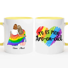 Charger l'image dans la galerie, Tasse personnalisé Couple LGBT - Vous êtes mon arc-en-ciel, jusqu'à 3 types de couples