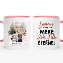 Charger l'image dans la galerie, Tasse personnalisée famille, Tasses pour mère et fils, cadeaux de Noël pour maman