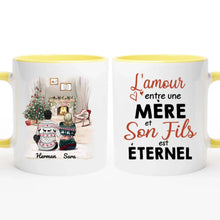 Charger l'image dans la galerie, Tasse personnalisée famille, Tasses pour mère et fils, cadeaux de Noël pour maman