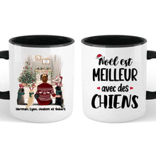 Charger l'image dans la galerie, Noël est meilleur avec un chien Mug, cadeau de Noël, jusqu'à 6 chiens