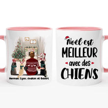 Charger l'image dans la galerie, Noël est meilleur avec un chien Mug, cadeau de Noël, jusqu'à 6 chiens